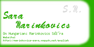 sara marinkovics business card